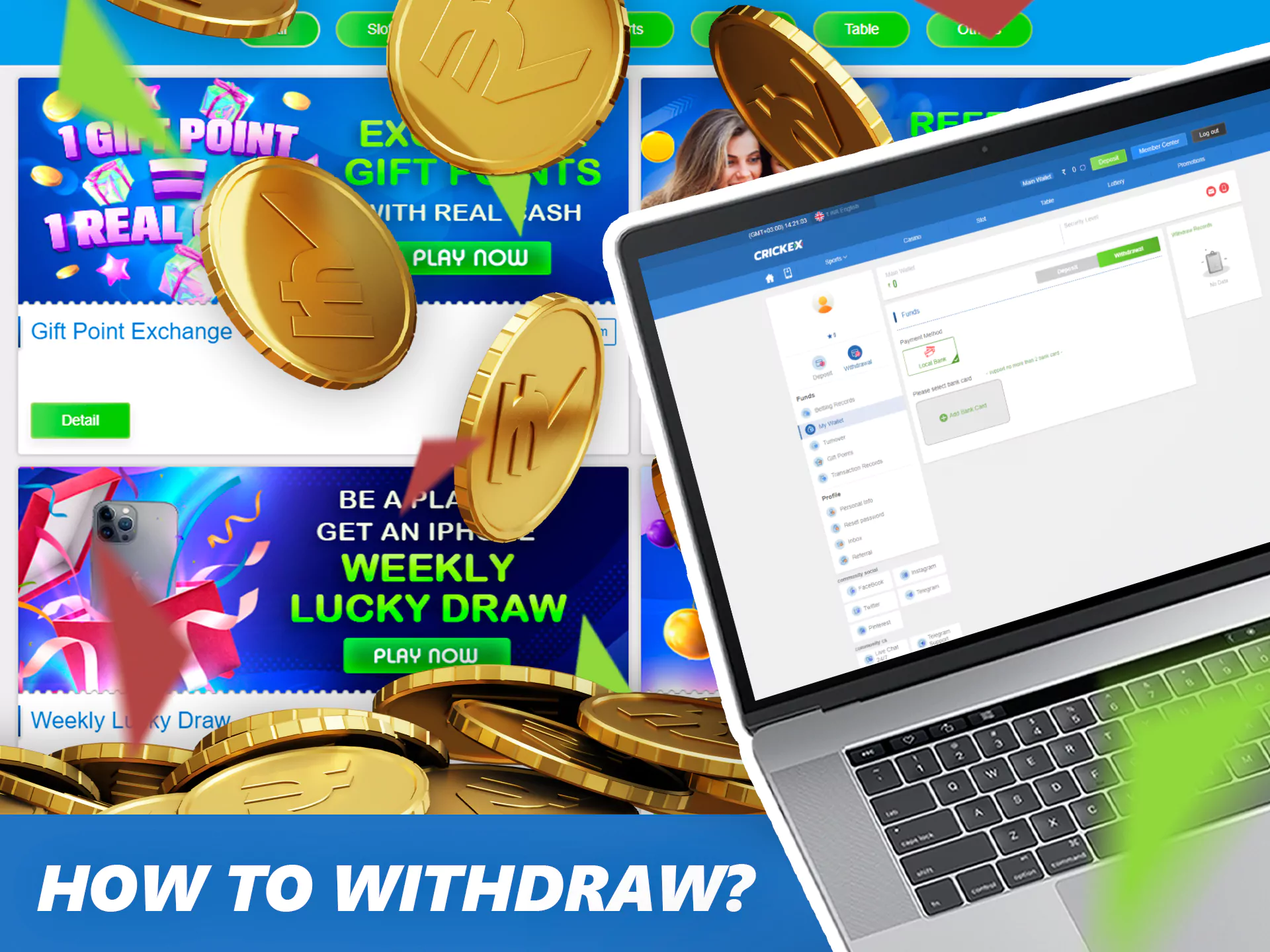 You should play the bonus back to be able to withdraw it.