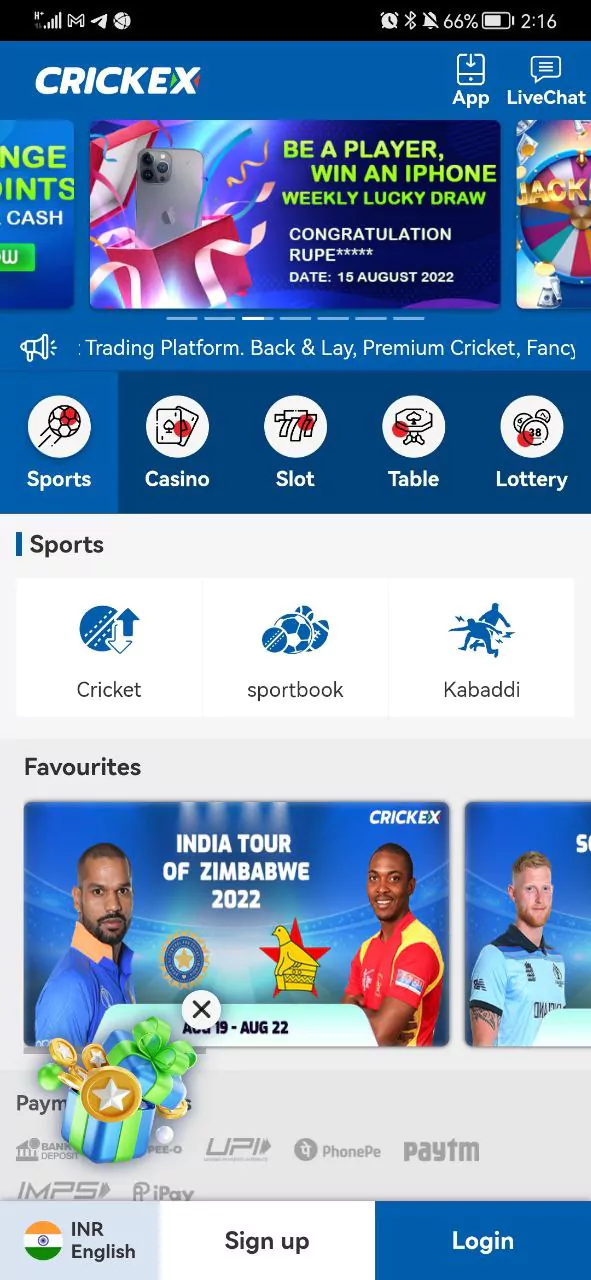 You can download the Crickex app for Android for free.