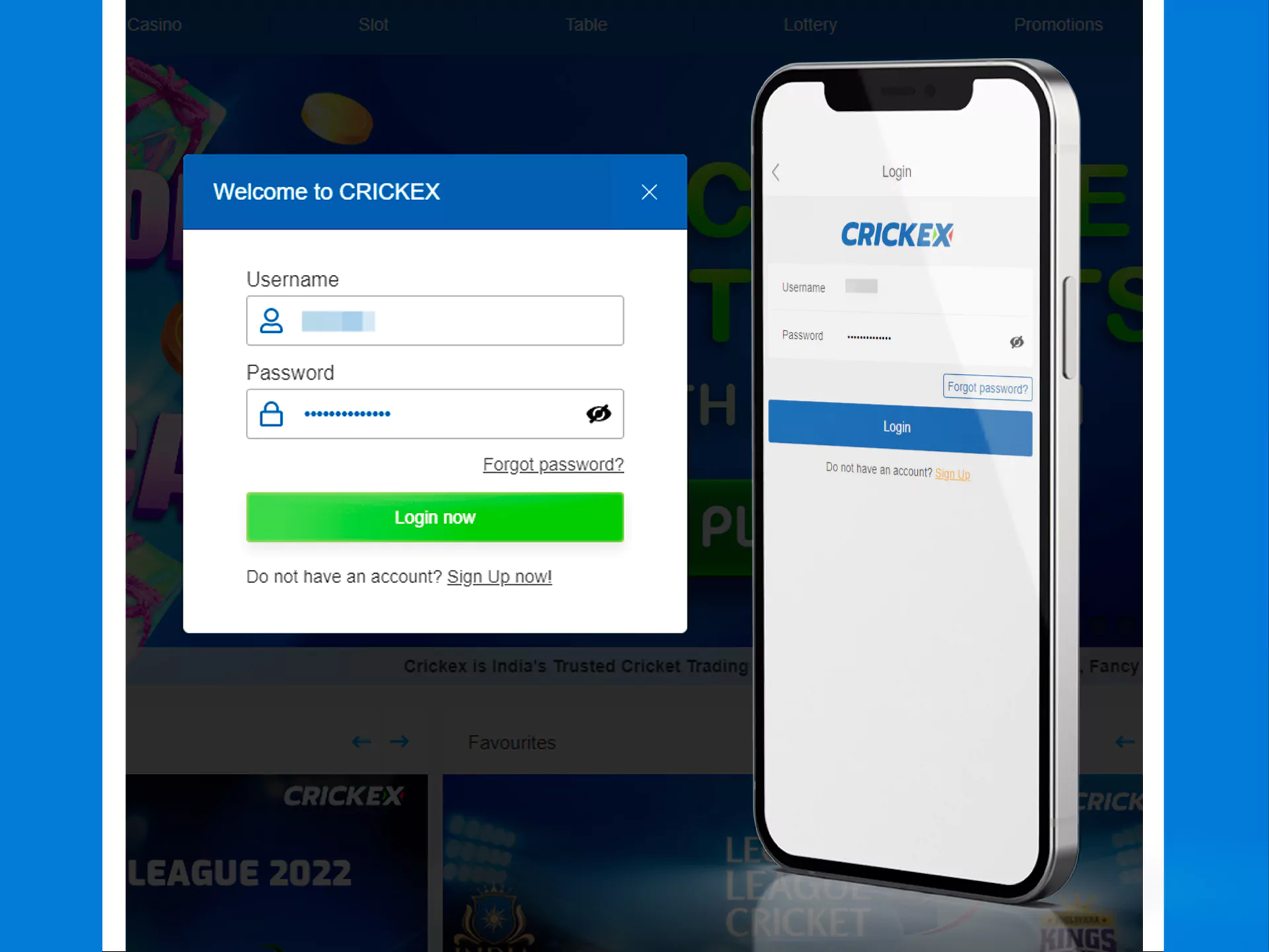 Log in to your profile through the 1win app.