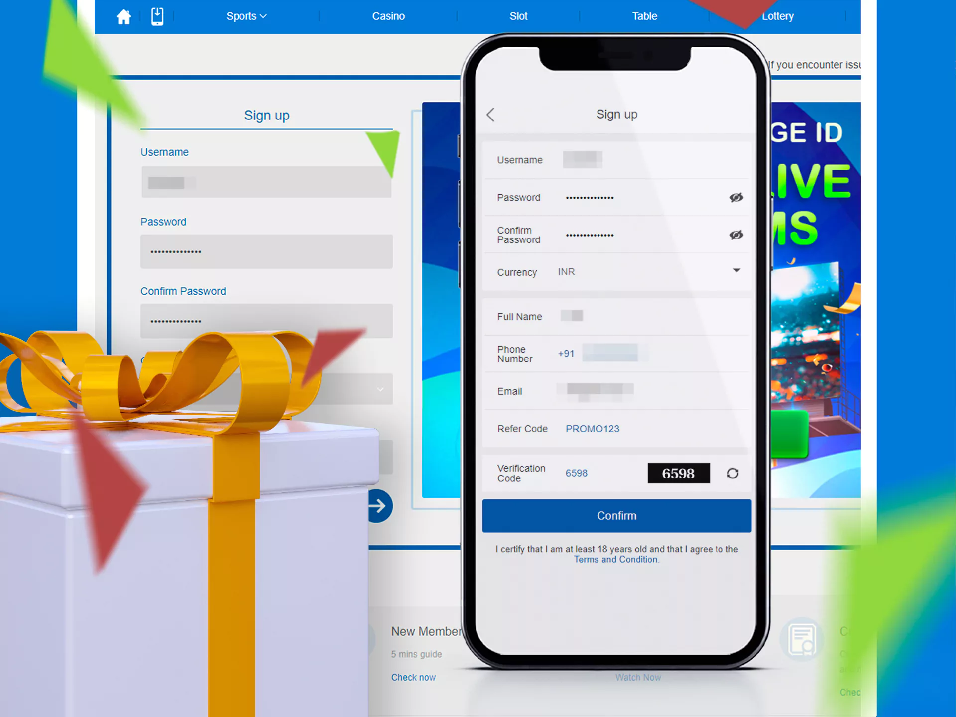 Use a promo code for the Crickex app when you sign up for an account.