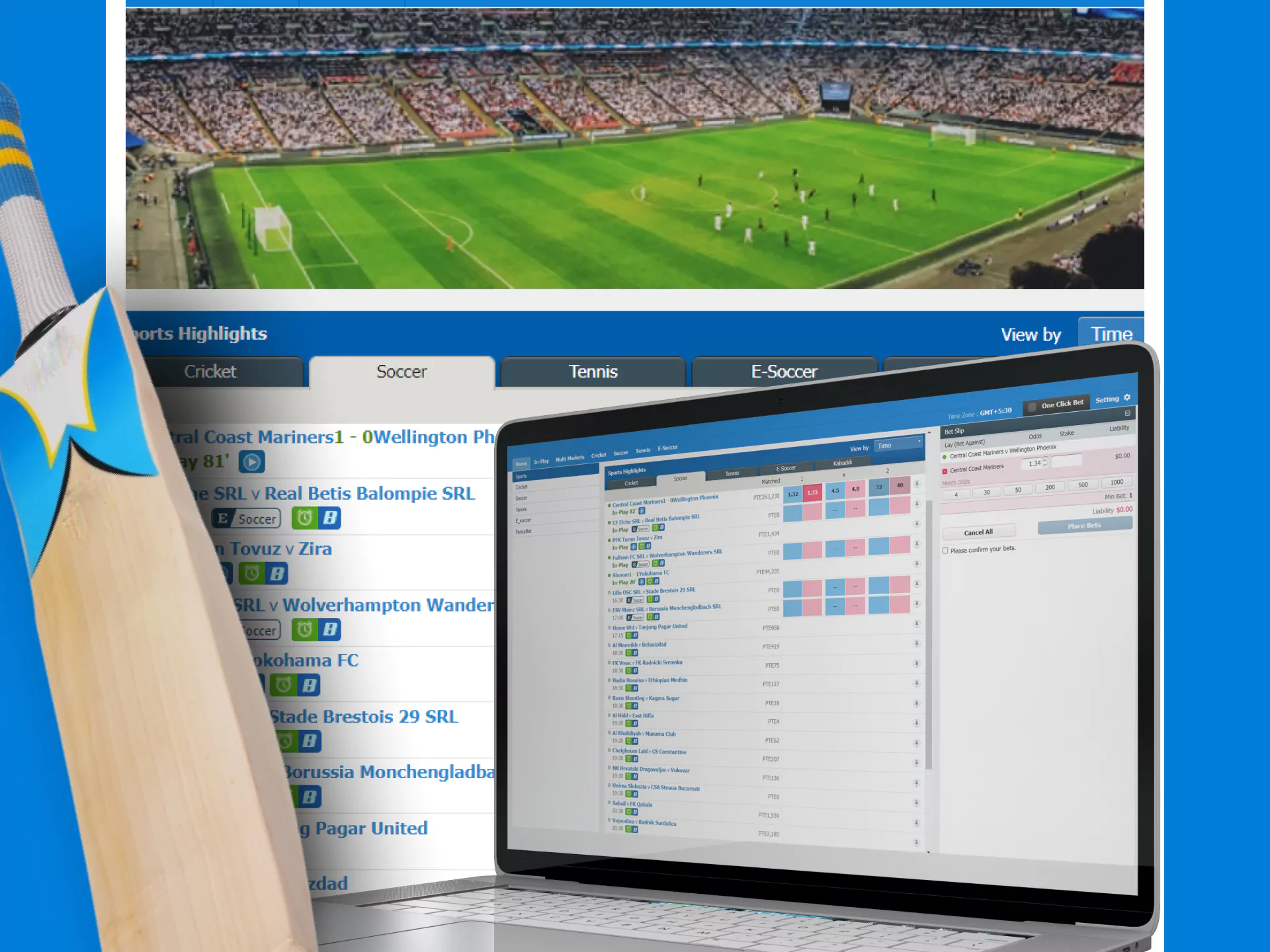 Use the Crickex service for sports betting.