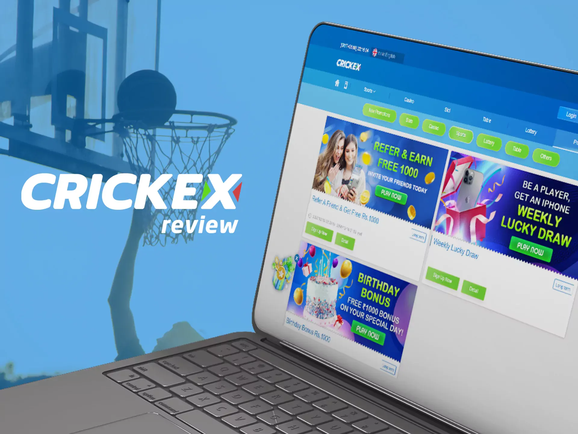 Get various betting bonuses from Crickex.