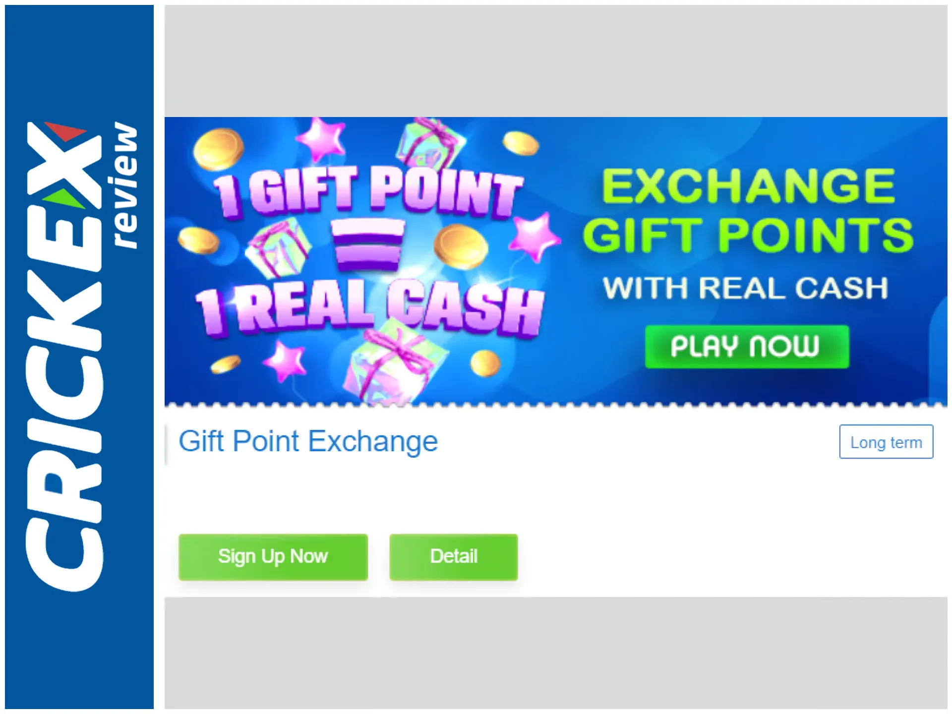 Get bonus from Crickex for casino games.