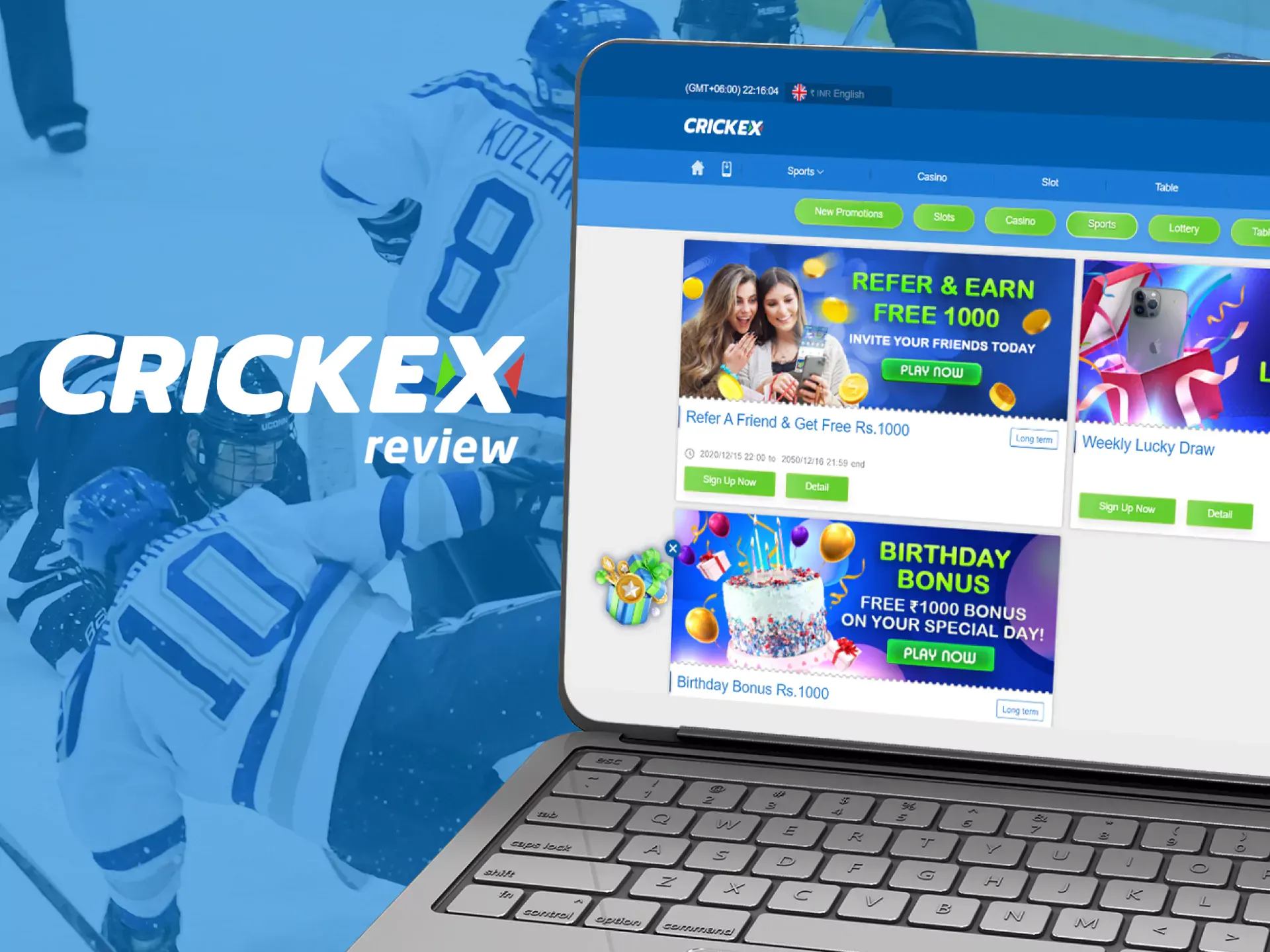 Get various betting bonuses from Crickex.