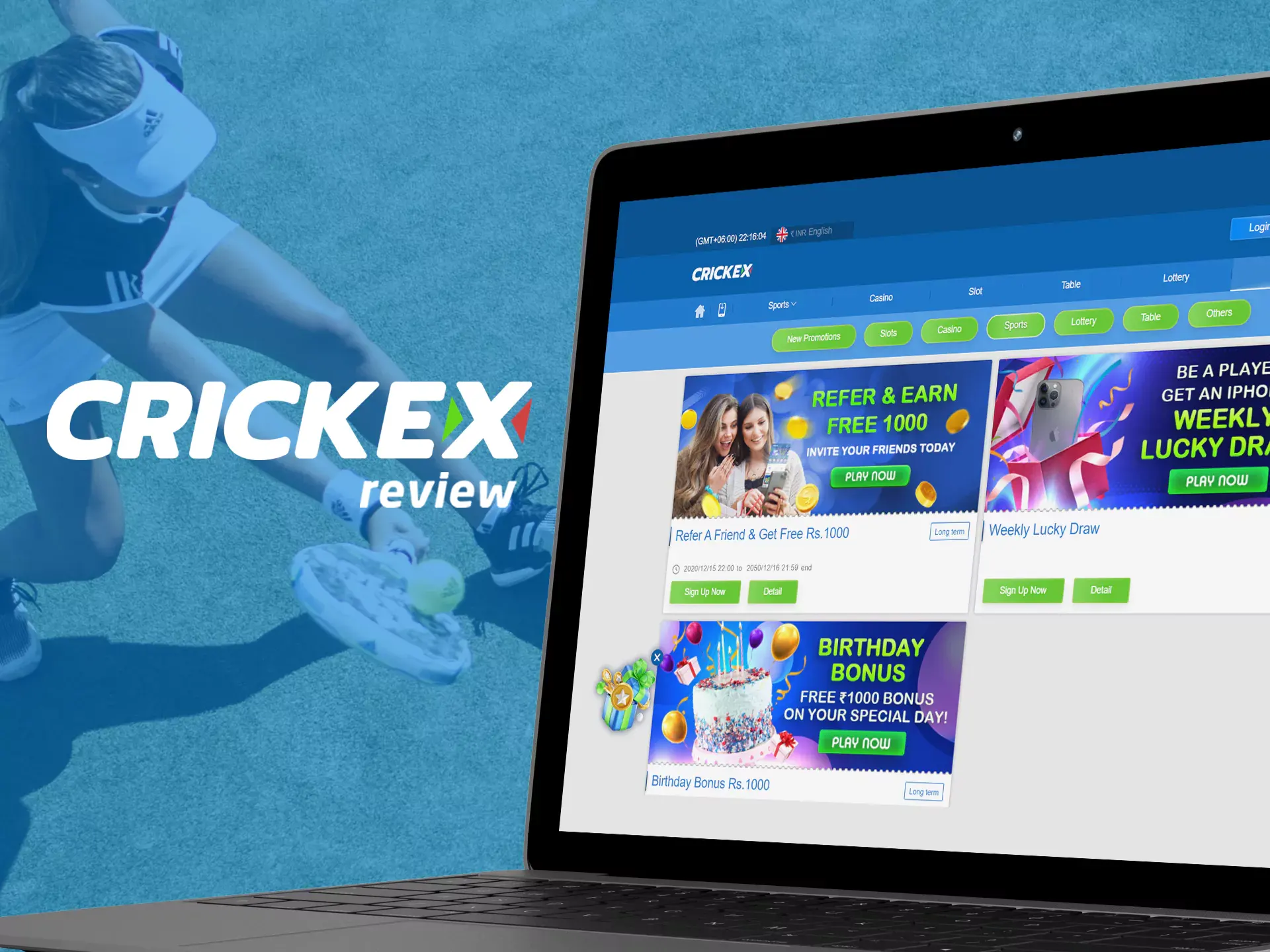 Get various betting bonuses from Crickex.